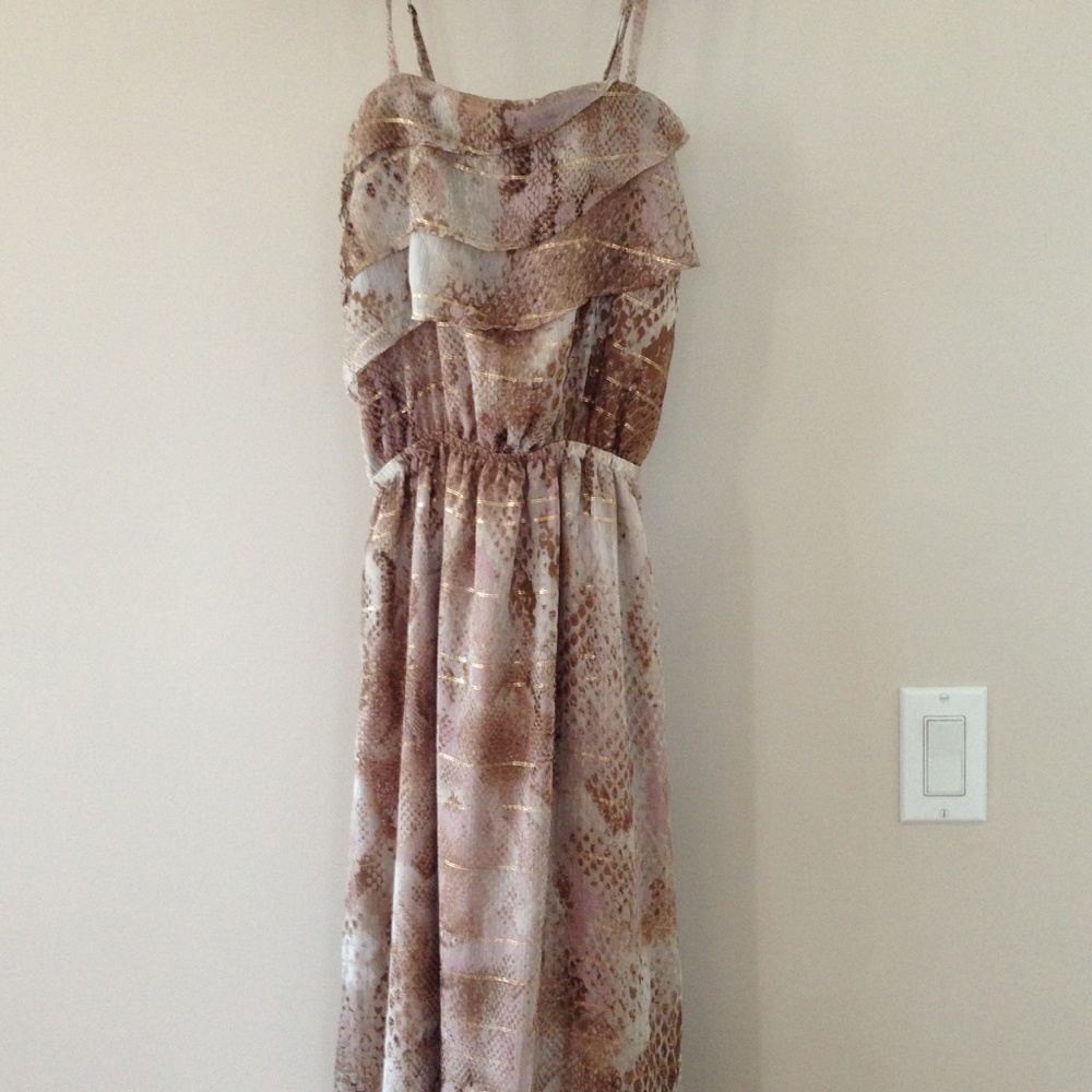 COPY - Express SNAKE PRINT CREPE CHIFFON MAXI DRESS.